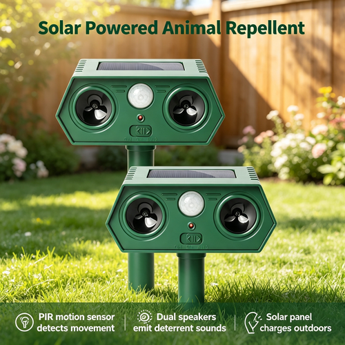 Solar Ultrasonic Animal Repeller