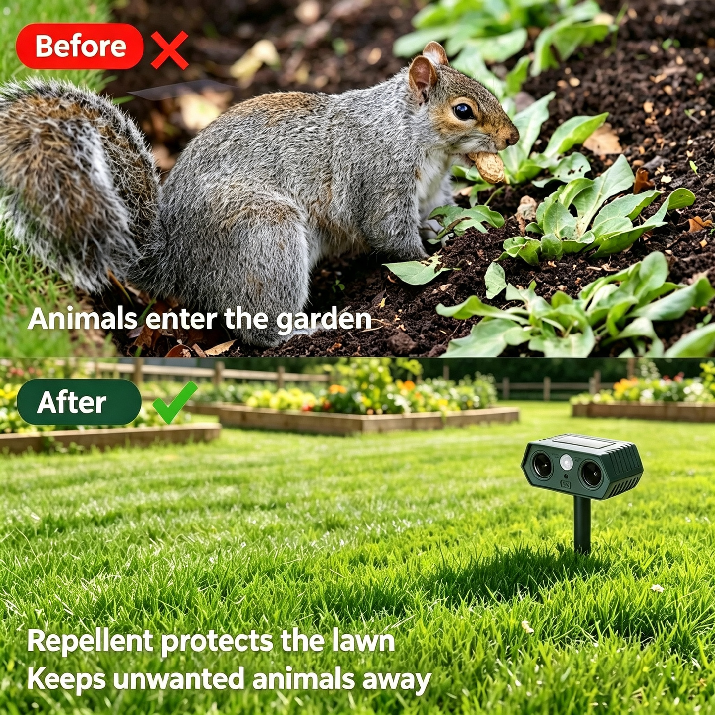 Solar Ultrasonic Animal Repeller