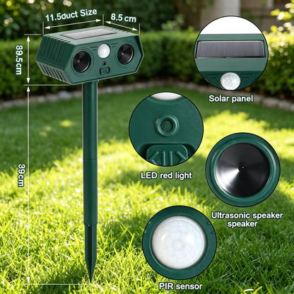 Solar Ultrasonic Animal Repeller
