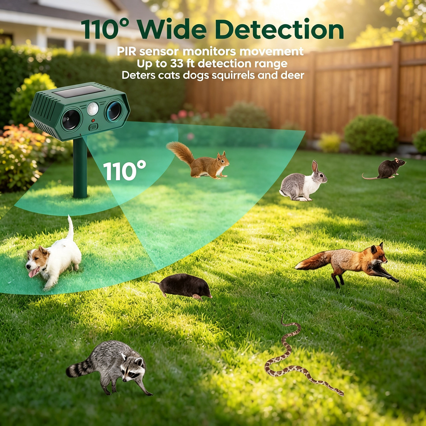 Solar Ultrasonic Animal Repeller