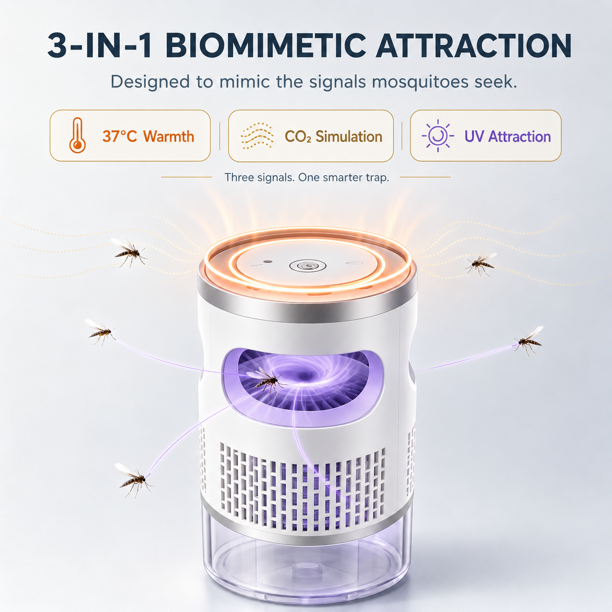 Smart Temperature Control Mosquito Trap - Safe for Baby & Pets