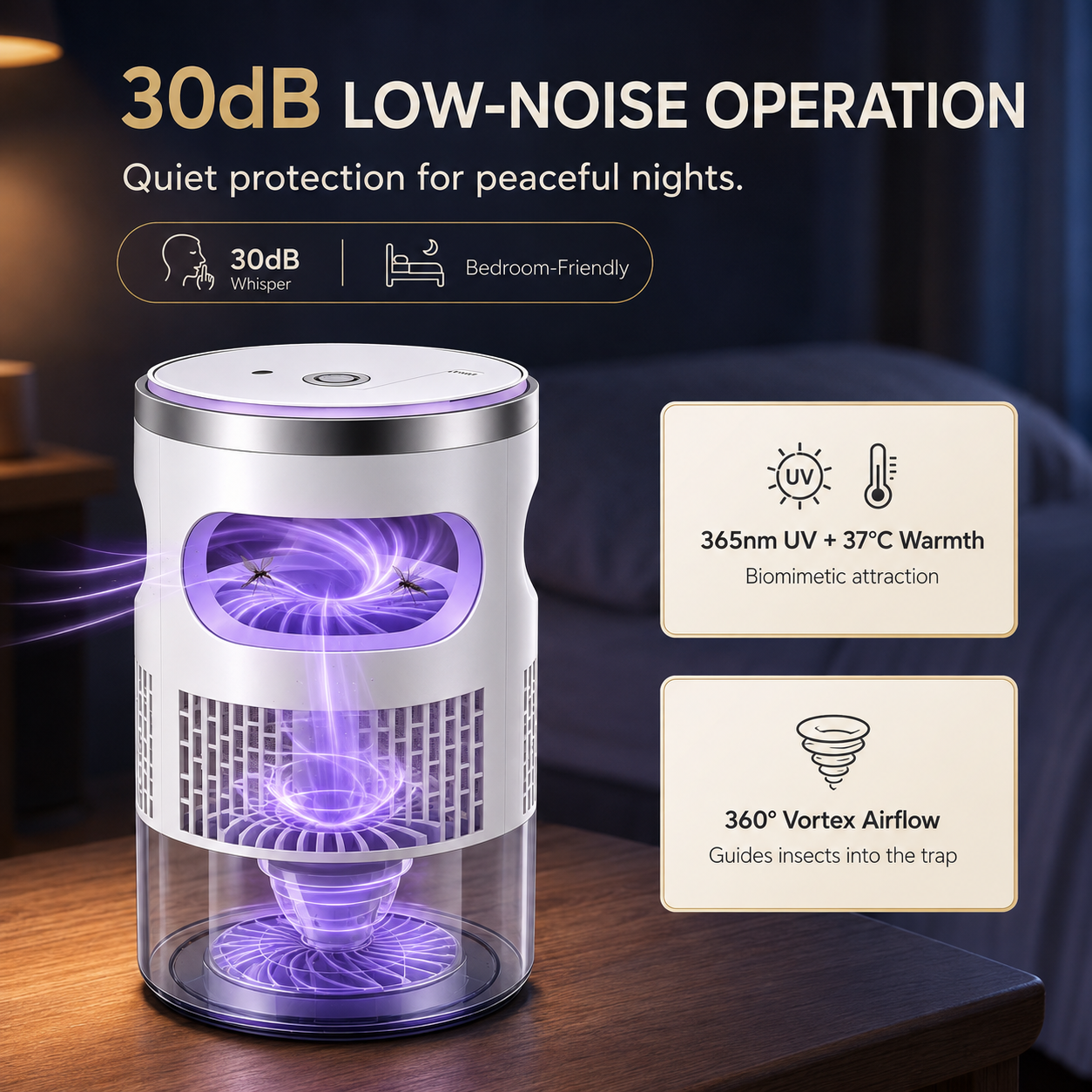 Smart Temperature Control Mosquito Trap - Safe for Baby & Pets